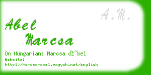 abel marcsa business card